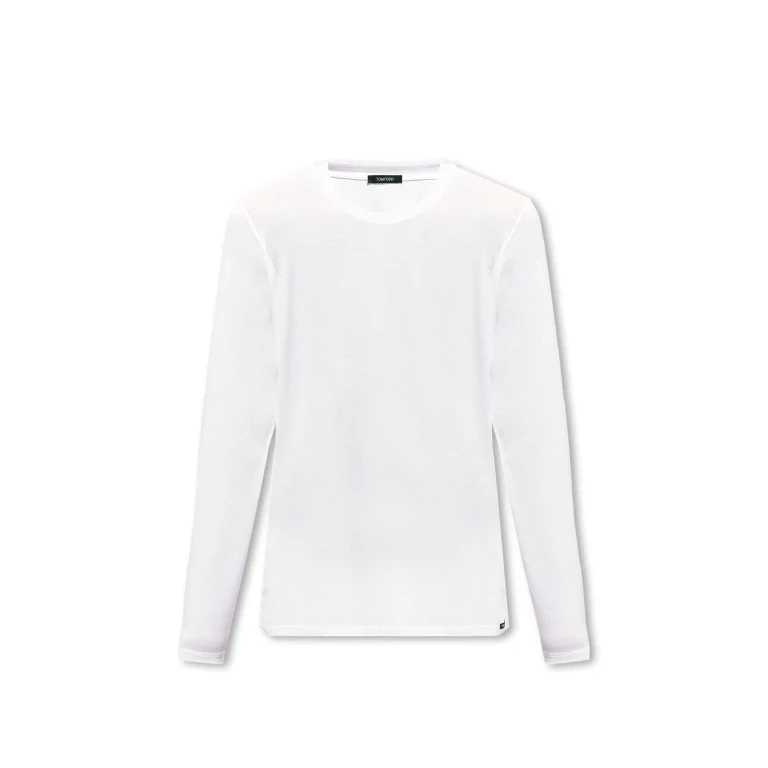 Long-Sleeved T-Shirt in Cotton and Modal Blend (T4M141410100)