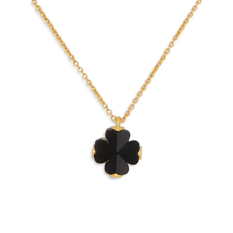 kate spade new york Spade Flower Stone Mini Pendant Necklace, 16-19