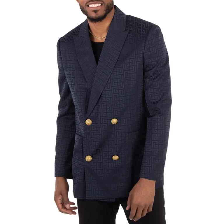 Balmain PB-Monogram Satin Blazer