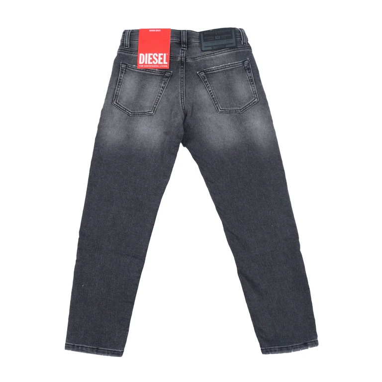 Diesel Kids 5 Pockets Black Cotton Polyester Elastane Jean