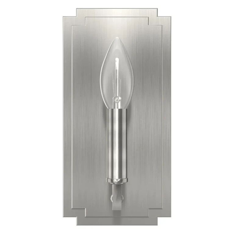 Brushed Nickel One Light Wall Sconce from the Zoanne Collection