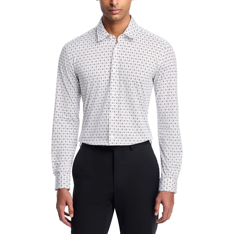 Boss Owen Relaxed Fit Printed Button Front Shirt