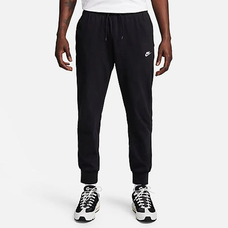 Nike Men's Club Knit Jogger Pants in Black/White Size: XS