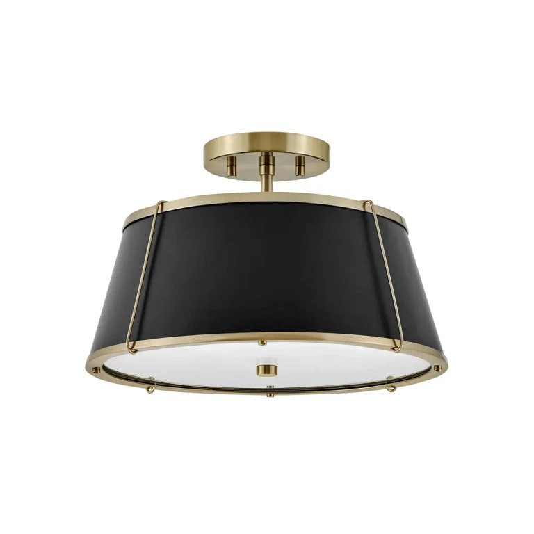 Warm Brass LED Semi-Flush Mount from the Clarke Collection