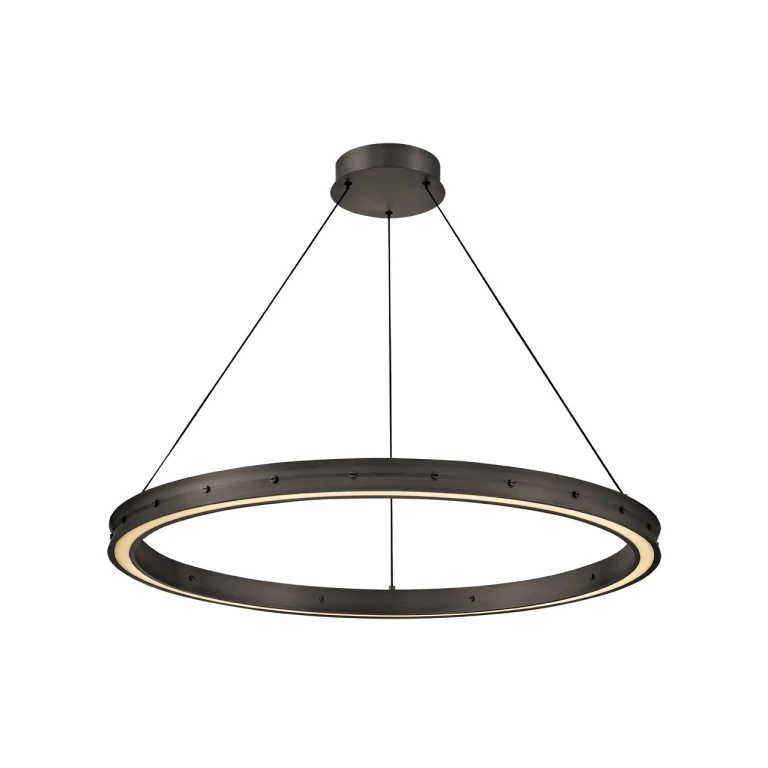 Satin Black LED Chandelier from the Althea Collection