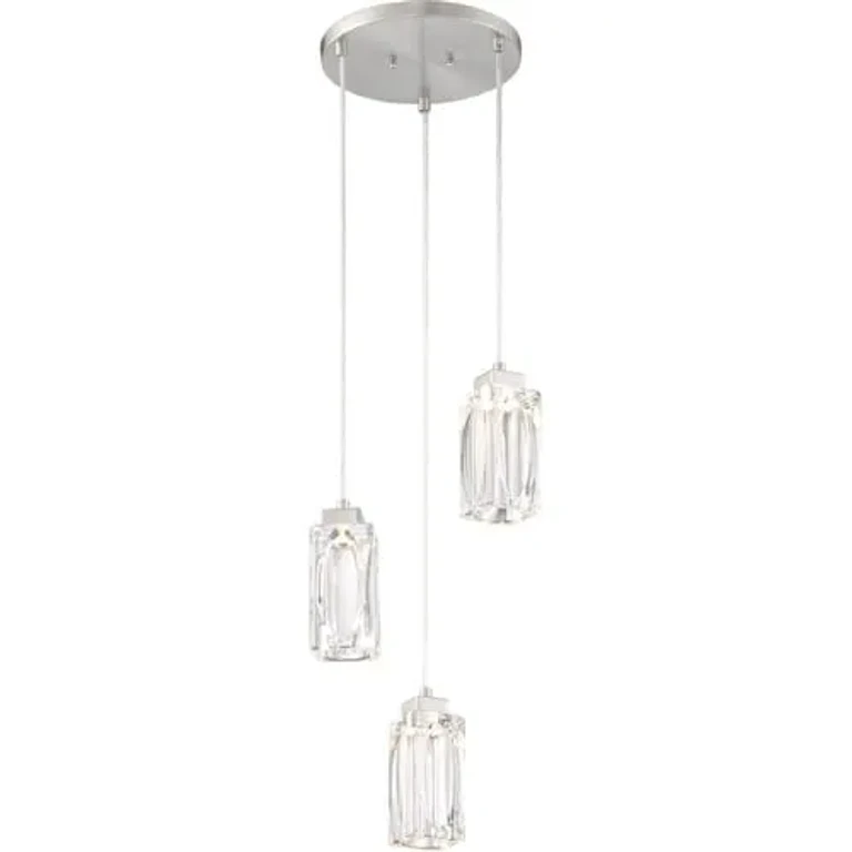 George Kovacs Putnam Place 3-Light Pendant Light in Brushed Nickel