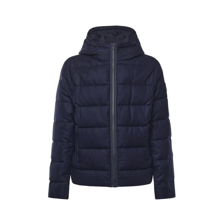 Fay Coats Blue Virgin Wool - Men