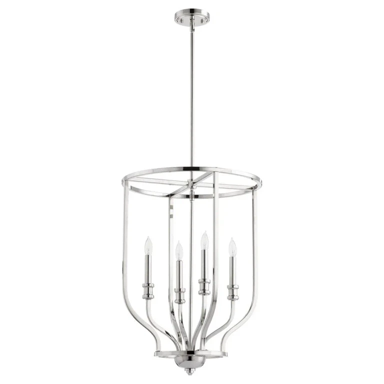 Quorum Richmond 4-Light Foyer Light in Polished Nickel