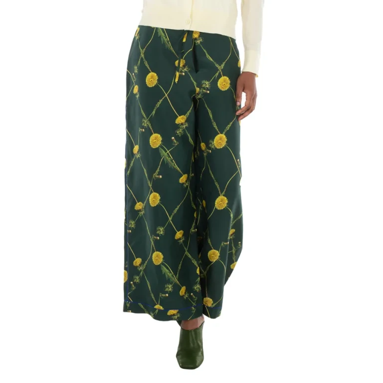 Burberry Dandelion Floral-Print Flared Trousers