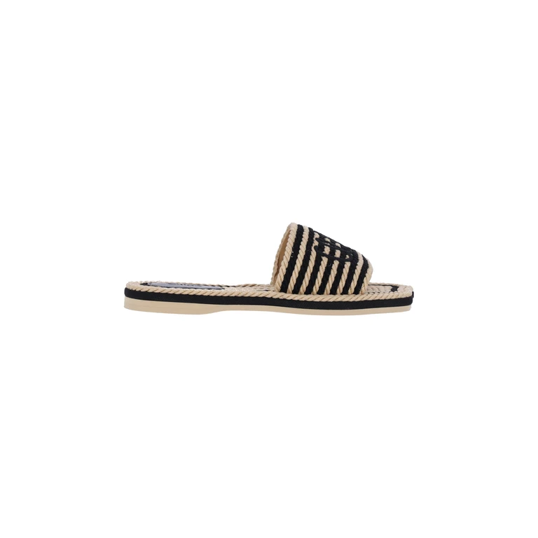 Chloè Sandals Black Upper: Cotton - Women