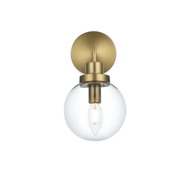 Satin Gold Wall Sconce from the Hanson Collection