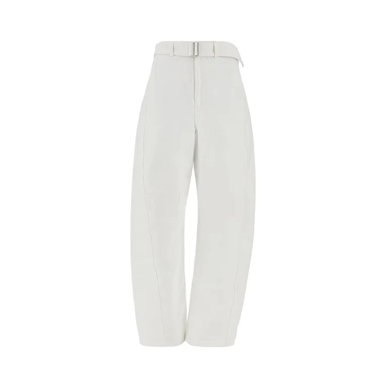 LEMAIRE 'Twisted' denim pants with belt Woman XS