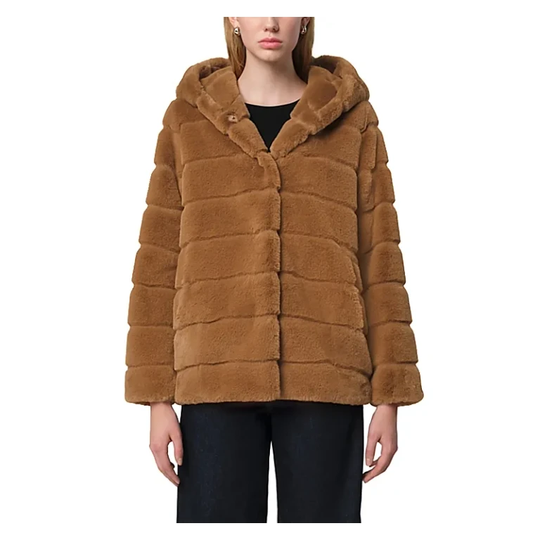 Apparis Goldy Faux Fur Hooded Short Coat