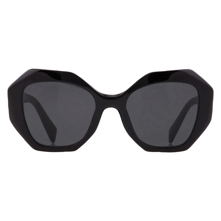 Prada Dark Grey Geometric Ladies Sunglasses PR 16WS 1AB5S0 53