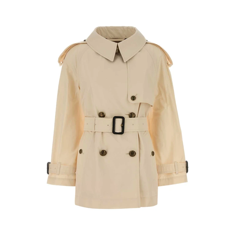Burberry Ivory Cotton Fitzrovia Trench Coat Ceramicwhite - Women