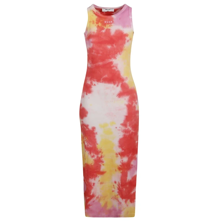 MSGM Sleeveless Colored Long Dress