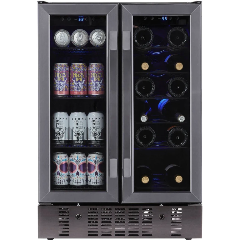 New Air 24" Wine and Beverage Refrigerator - Black Stainless Steel