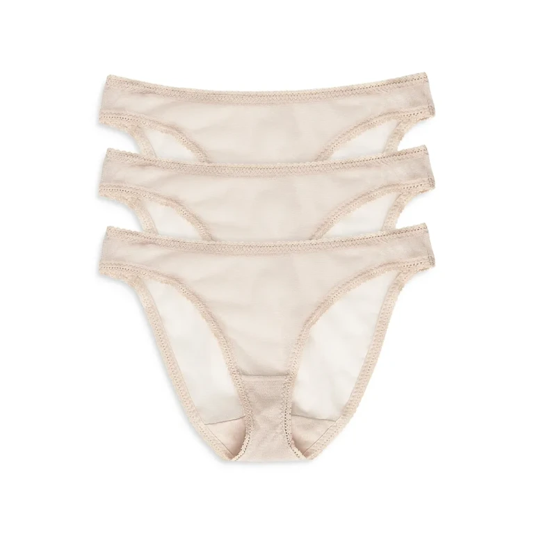 Mesh Hip Bikinis, Set of 3