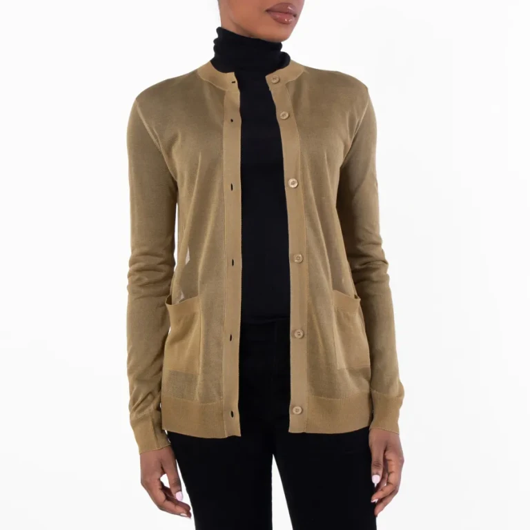 Saint Laurent Sheer Silk Cardigan
