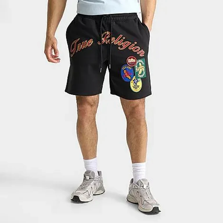 Men's Orchard Stamps Fleece Shorts in Black Size: Small
