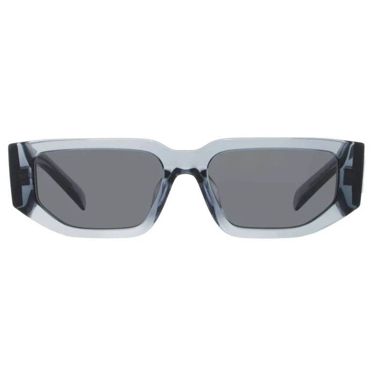 Dark Grey Rectangular Mens Sunglasses PR 09ZSF 17T08Z 55