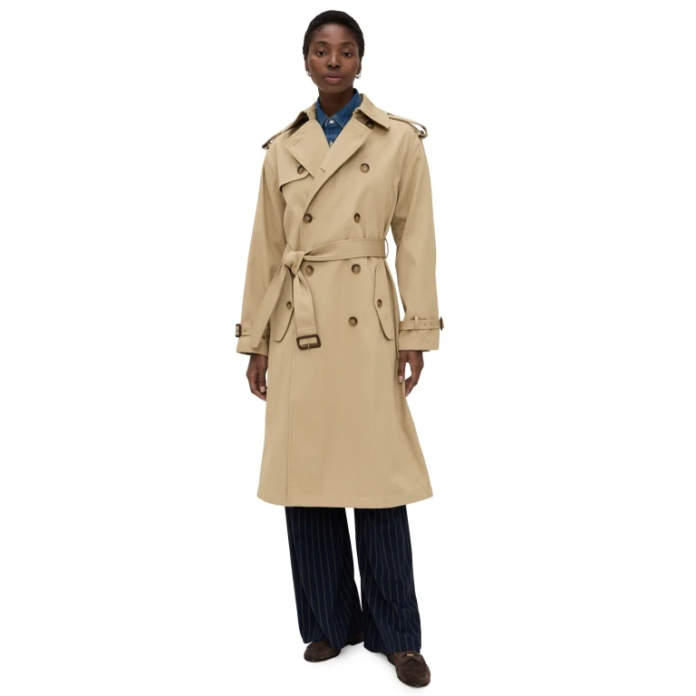 Polo Ralph Lauren Cotton Twill Trench Coat Surrey Tan S