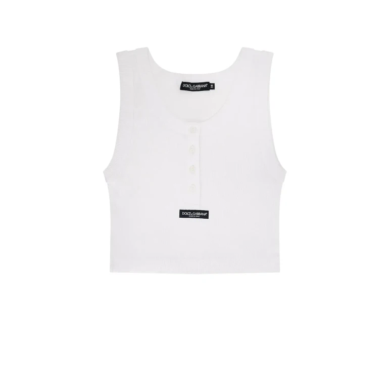 Dolce & Gabbana Logo Cropped Tank Top