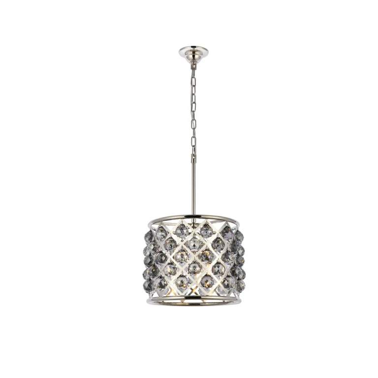 Polished Nickel Four Light Pendant from the Madison Collection