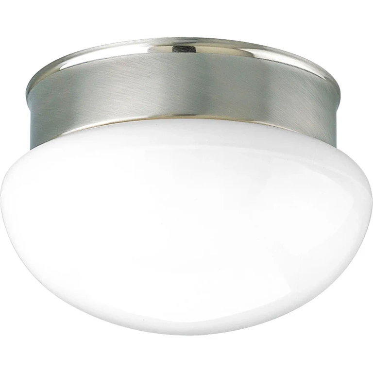 Brushed Nickel Two Light Flush Mount from the Fitter Collection