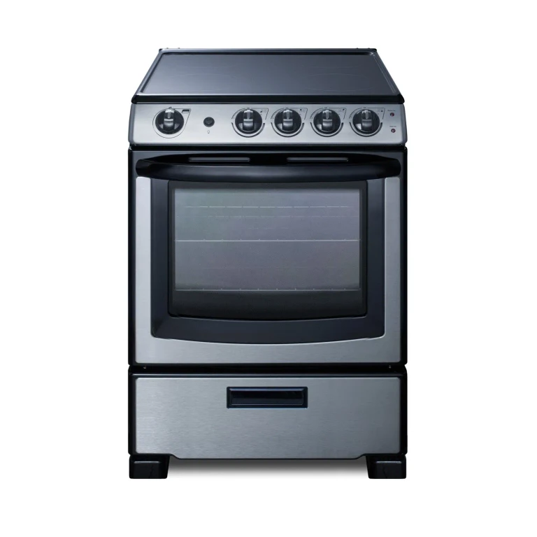 Summit 2.9 cu ft Electric Range - Stainless Steel 24 Inch