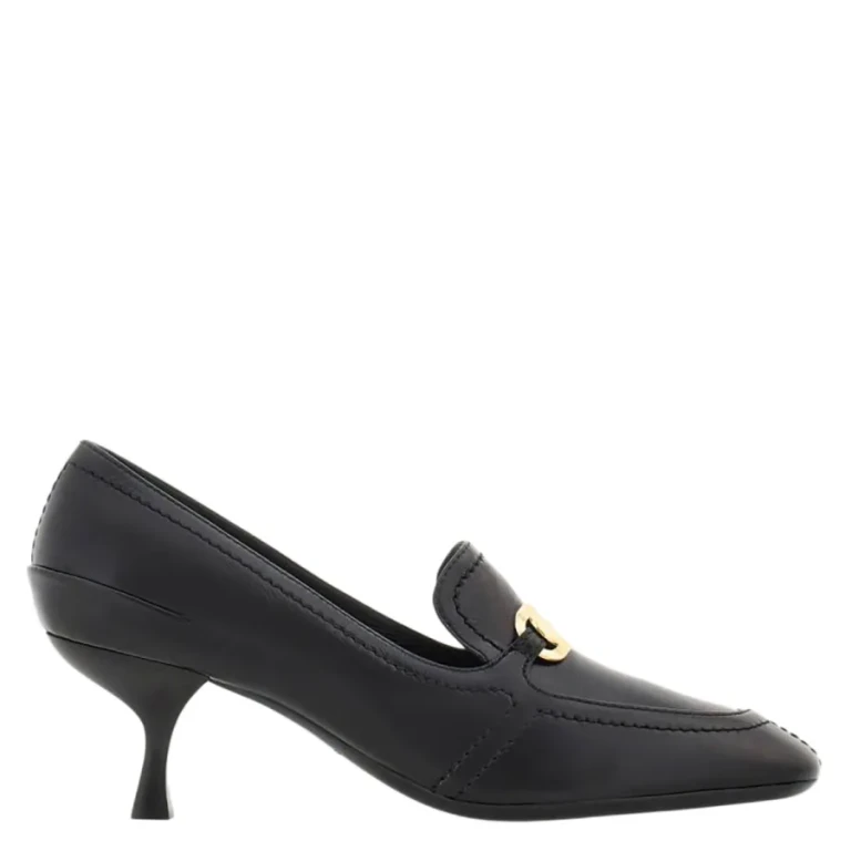 Ferragamo Kitten Heel Loafer With New Vara Buckle, Size 8.5 C