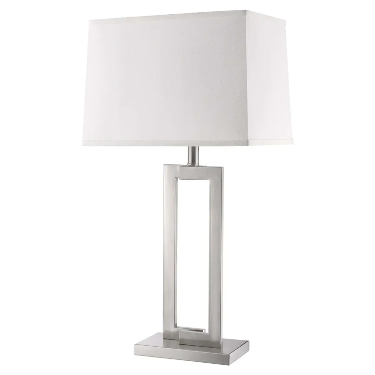 Brushed Nickel One Light Table Lamp from the Riley Collection