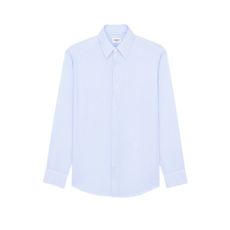 Saint Laurent Shirts Blue Cotton - Men