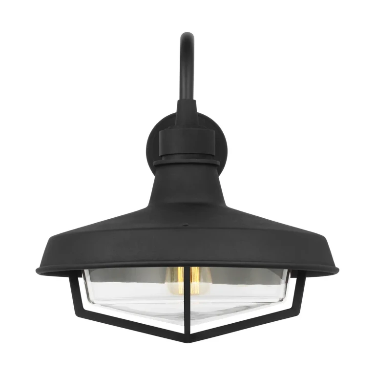 Hollis 1-Light Outdoor Wall Sconce in Textured Black