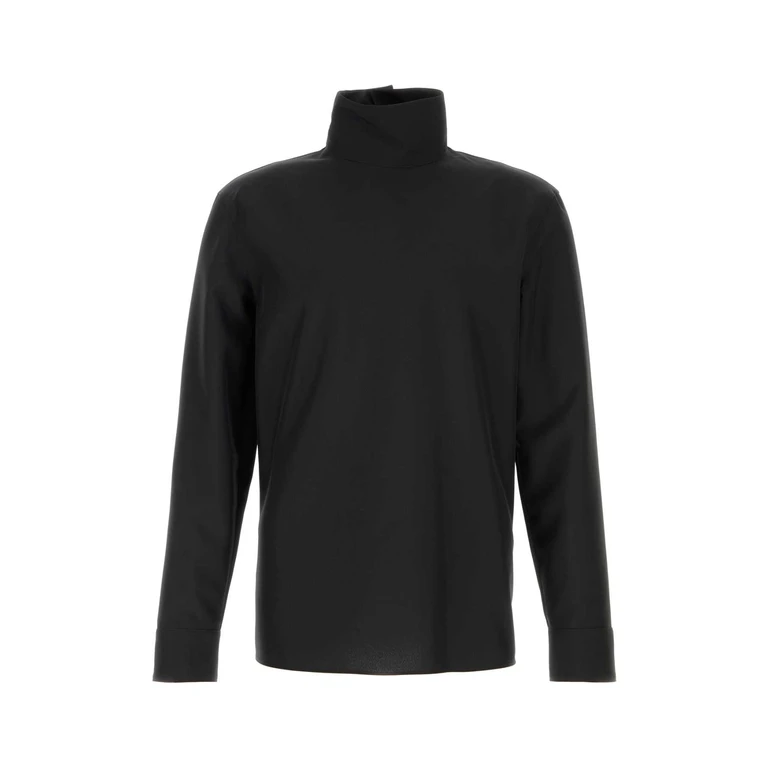 Gucci Black Tech Panama Shirt Nero Exterior: Polyester Camicie - Men