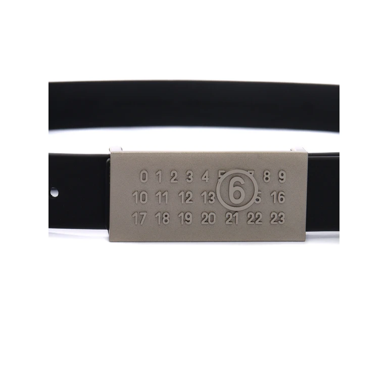 Mm6 Maison Margiela Kids Belts Black Cowhide Leather - Unisex