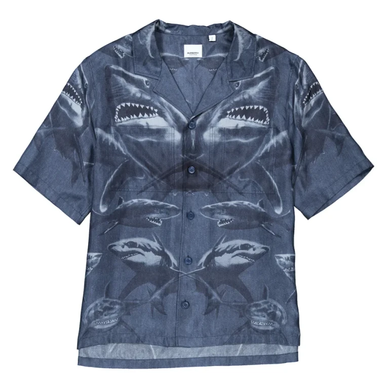 Burberry Shark Print Short Sleeve Shirt