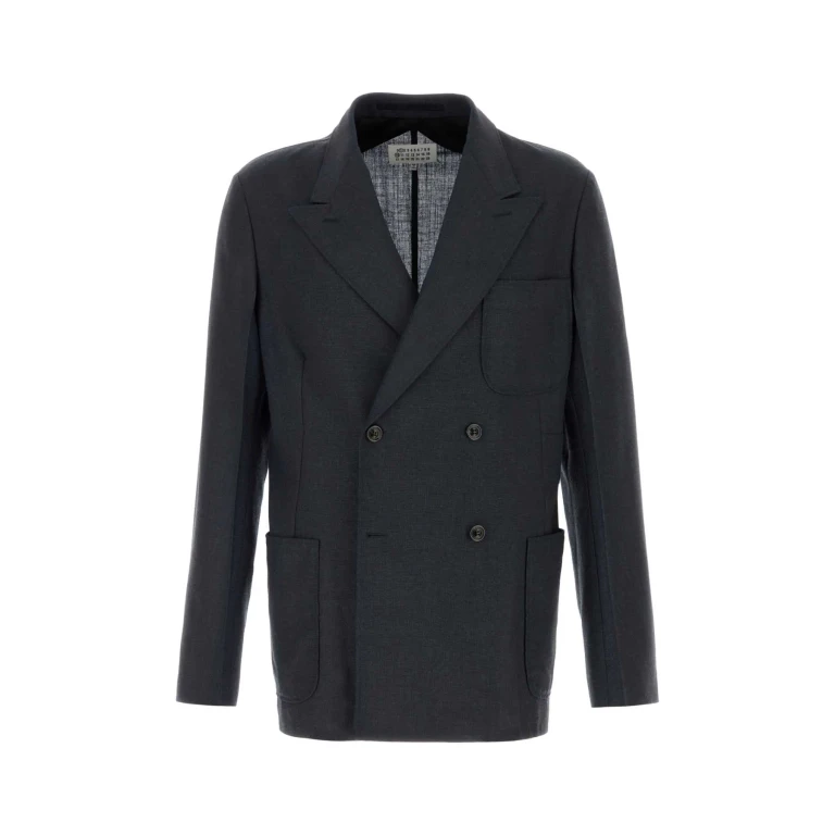 Maison Margiela Denim Blue Wool Blazer