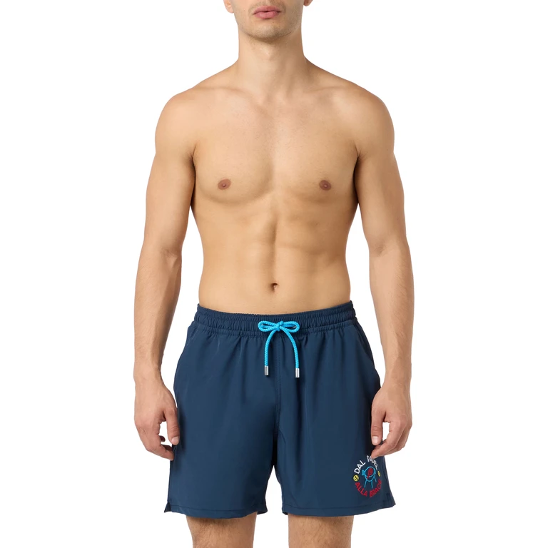 MC2 Saint Barth Comfort Classic Stretch Swim Shorts With Dal Padel Alla Brace Embroidery Insulti Luminosi Special Edition