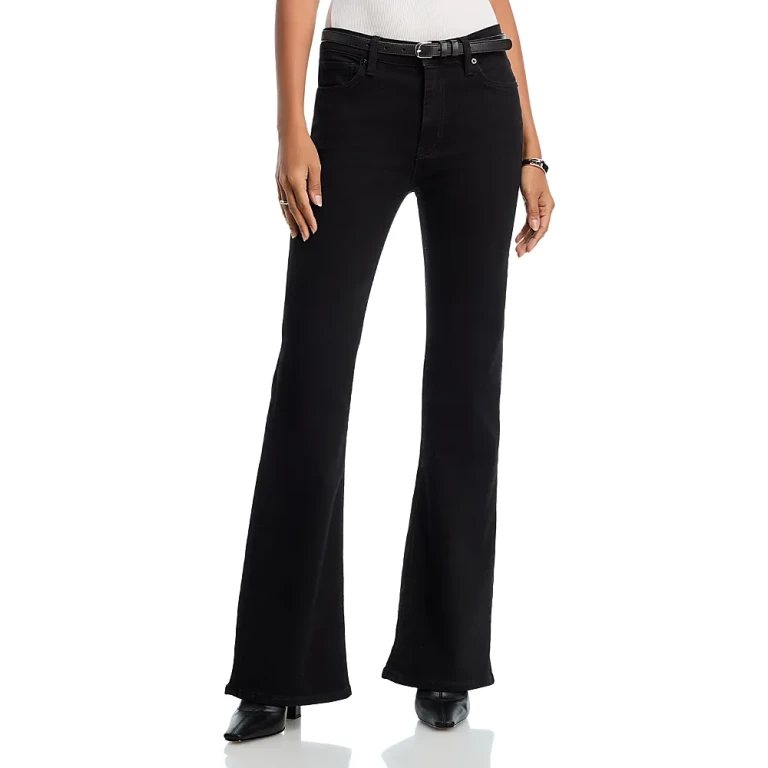 Frame The Icon High Rise Flare Leg Jeans in Black