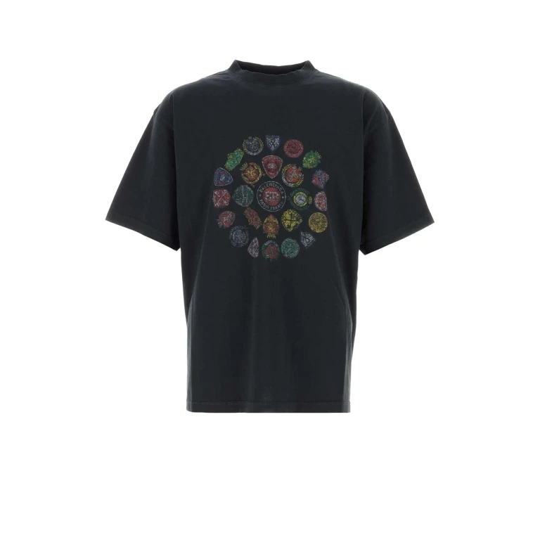 Balenciaga Charcoal Cotton Oversize T-shirt