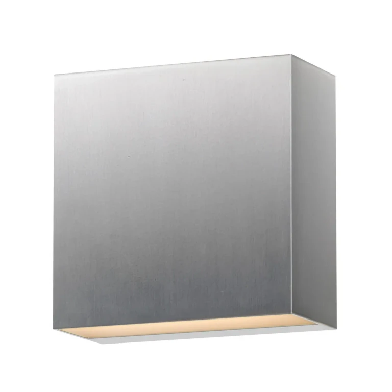 Satin Aluminum LED Outdoor Wall Sconce from the Cubed Collection