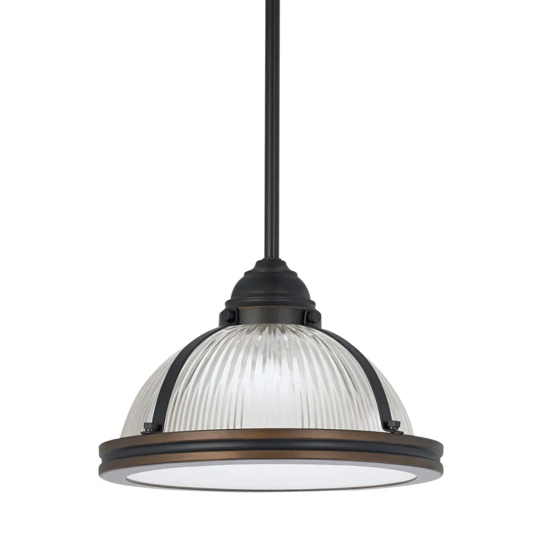 Autumn Bronze One Light Pendant from the Pratt Street Prismatic Collection