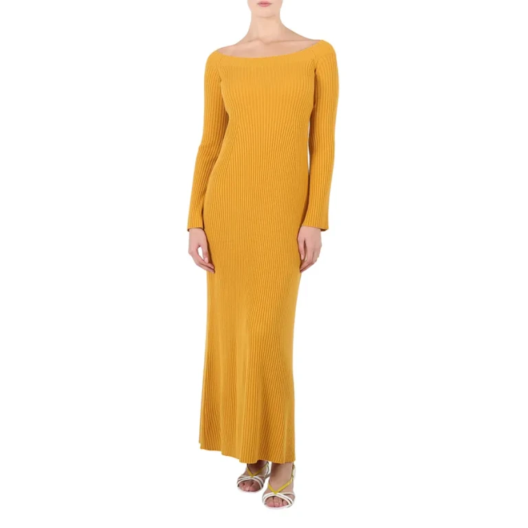 Chloe Off-shoulder Ribbed Knit Maxi Dress
