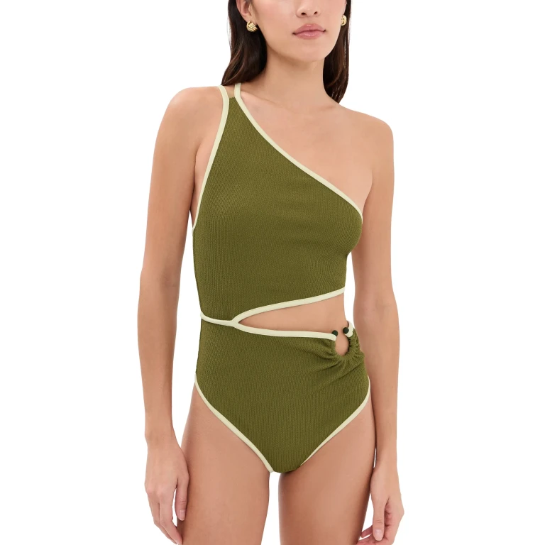 Johanna Ortiz Del Mar One Piece Green/Ecru L