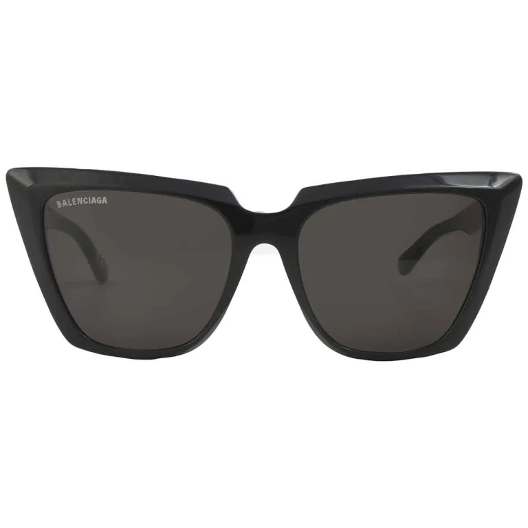Balenciaga Grey Cat Eye Ladies Sunglasses BB0046S 001 55