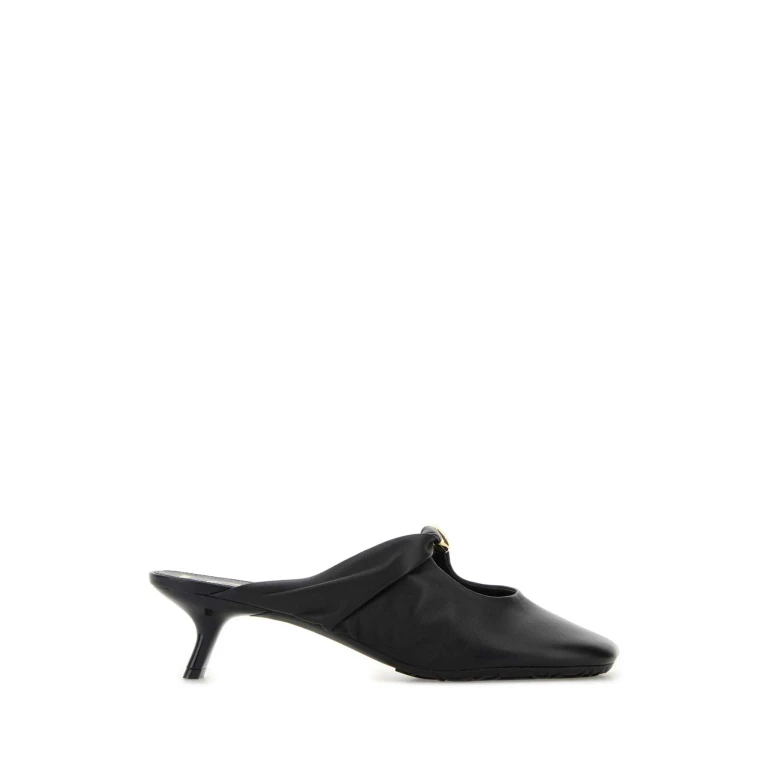 Loewe Black Nappa Leather Pebble Mules