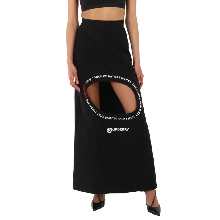Burberry Montage Print Step-through Skirt