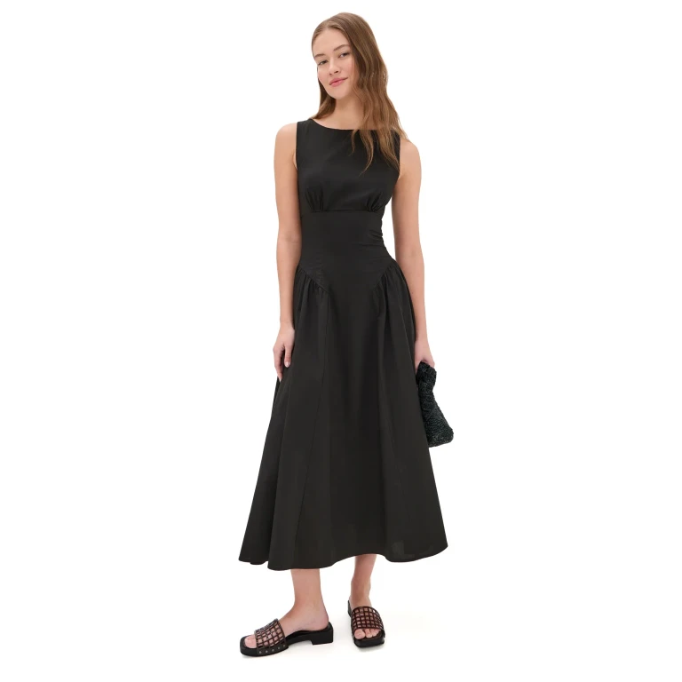 STAUD Gwen 미디 드레스 화이트 12