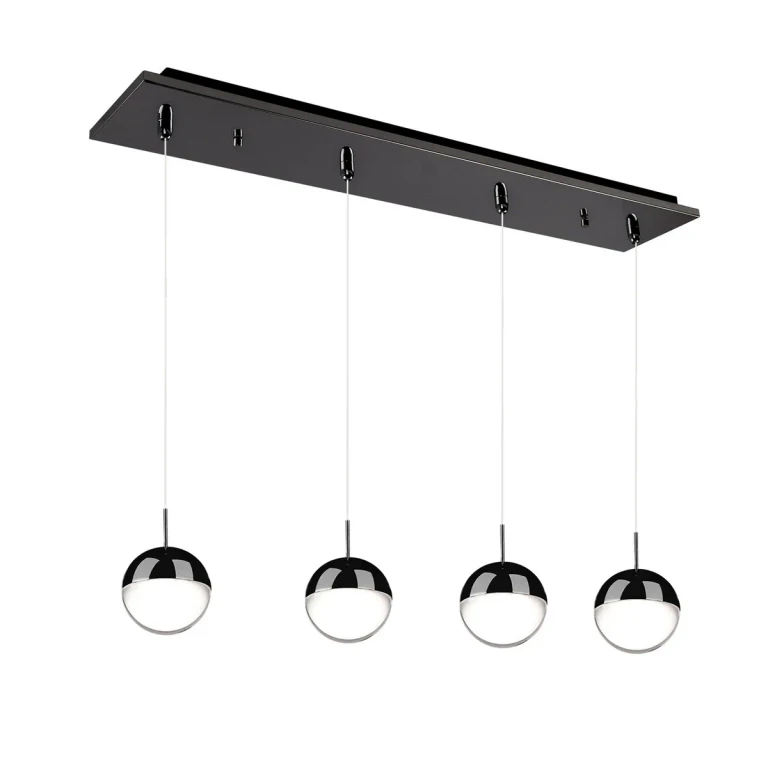 Black Chrome LED Pendant from the Pluto Collection